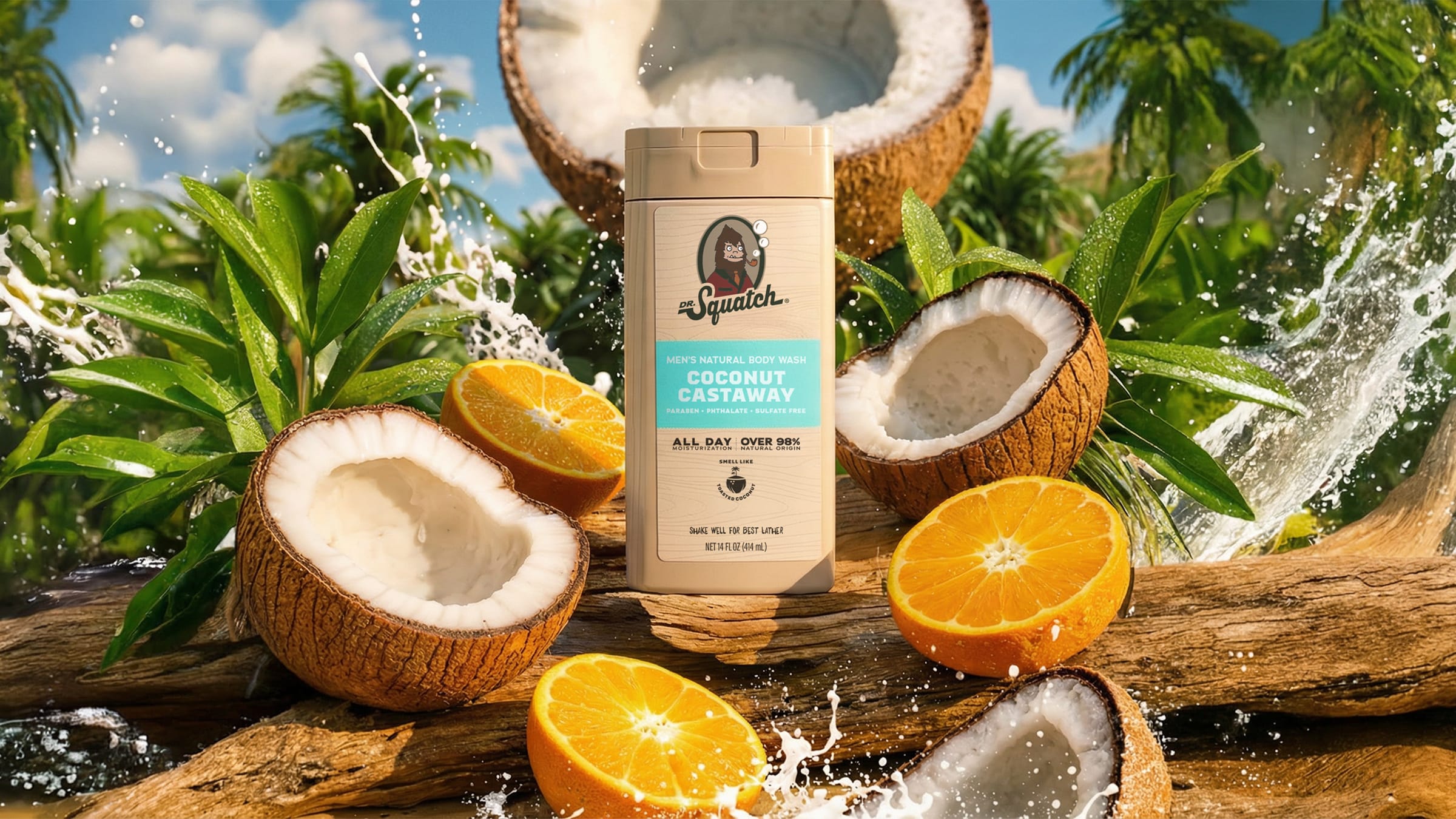 14 oz Coconut Castaway Body Wash - Home Glow