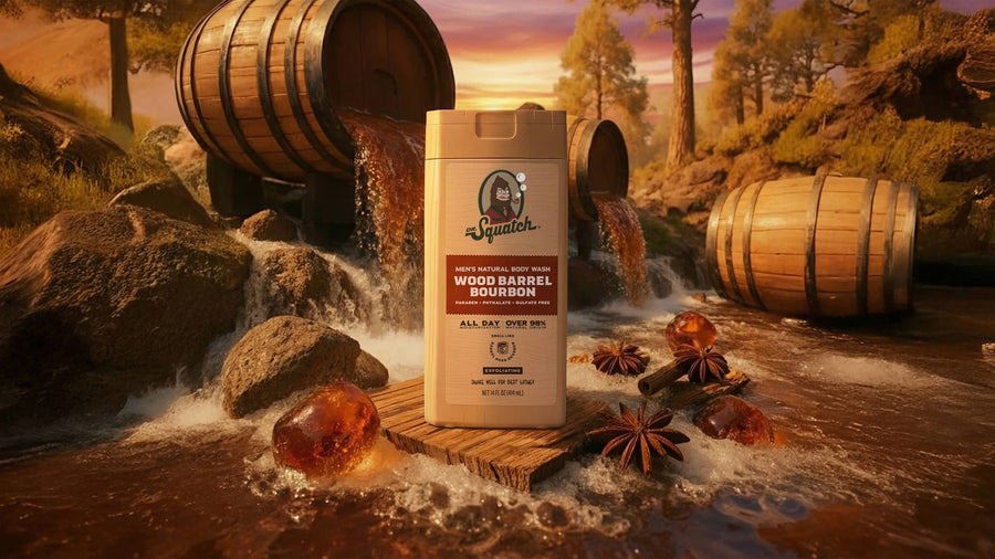 14 oz Wood Barrel Bourbon Exfoliating Body Wash - Bright Scent