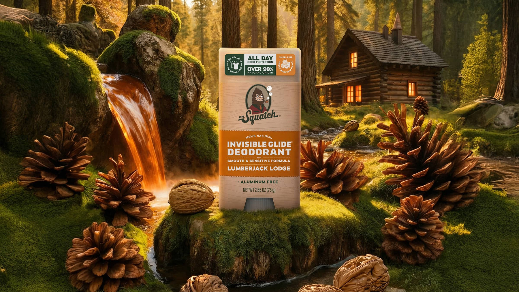 Lumberjack Lodge Invisible Glide Deodorant - Clean Mood
