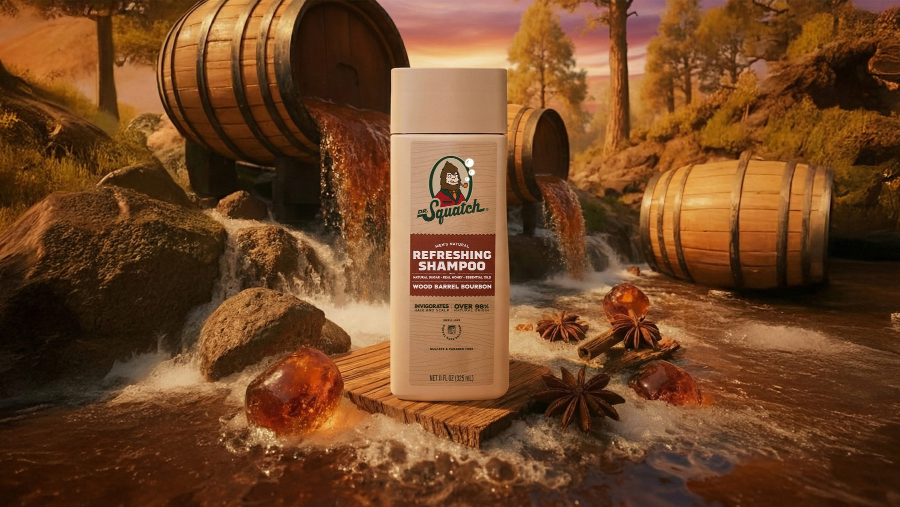 Wood Barrel Bourbon Shampoo - Classic Notes